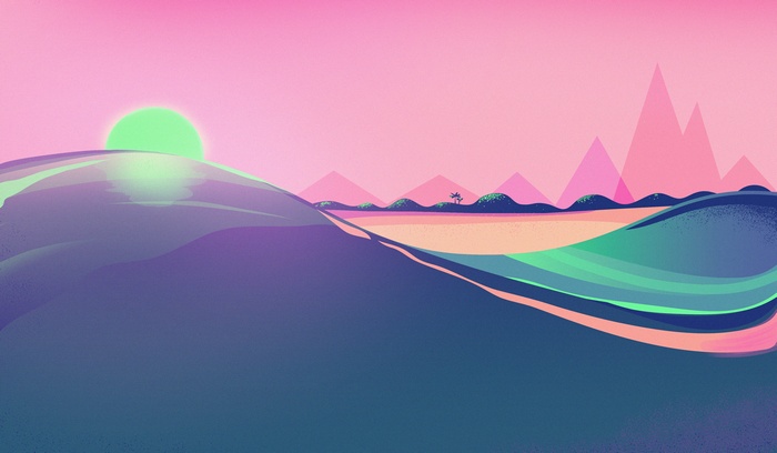 Colorful Sunset Landscape 4K