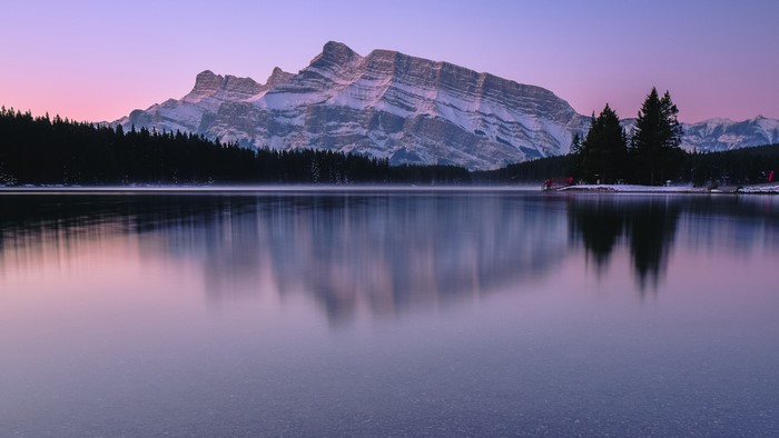 4K Lake with Mountain Reflection