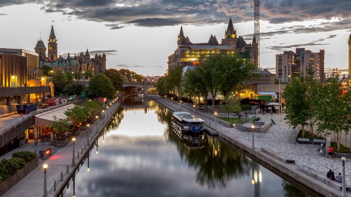 4K Canada Canal with Parliament Buildings