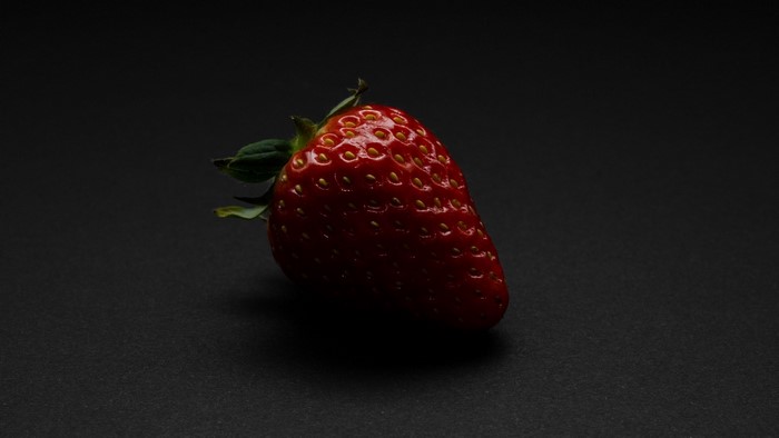 Strawberry on a dark background