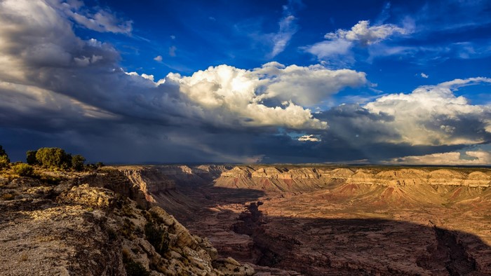 Grand Canyon under dramatic clouds