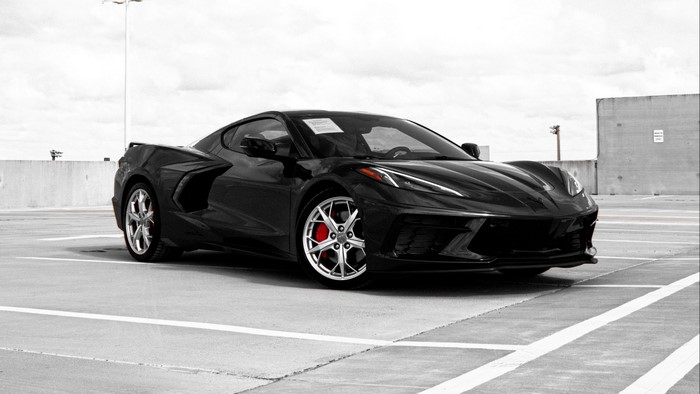 Black Chevrolet Corvette C8 Sports Car