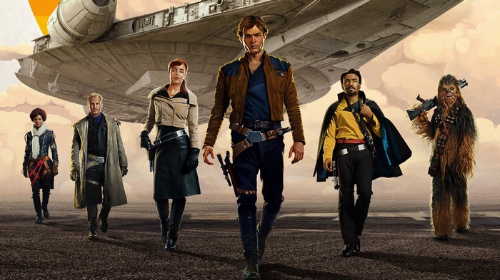 Han Solo and his crew from Solo: A Star Wars Story