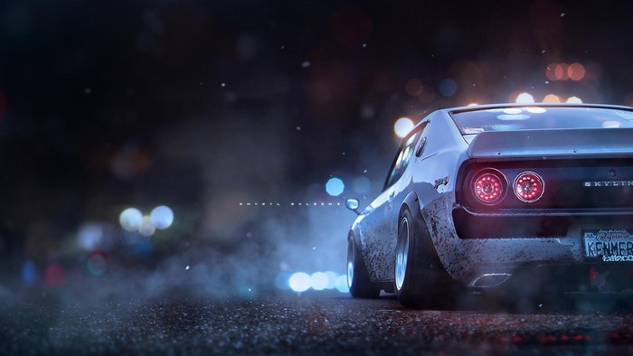 Nissan Skyline 2000 GT-R at night