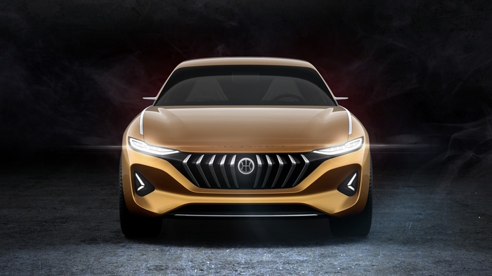 Hybrid Kinetic H500 concept car front view 4K