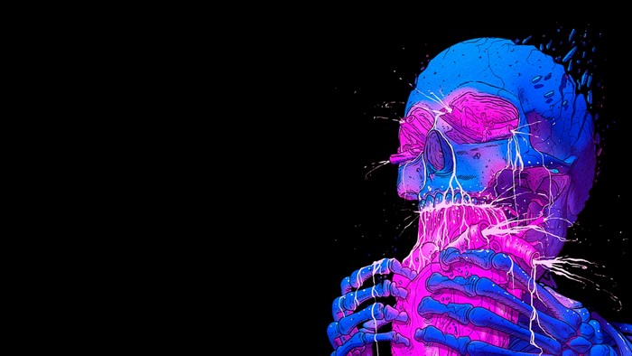 Neon skeleton