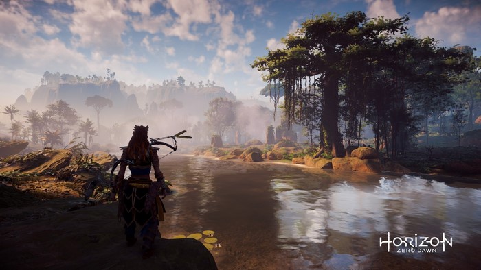Aloy from Horizon Zero Dawn by a river