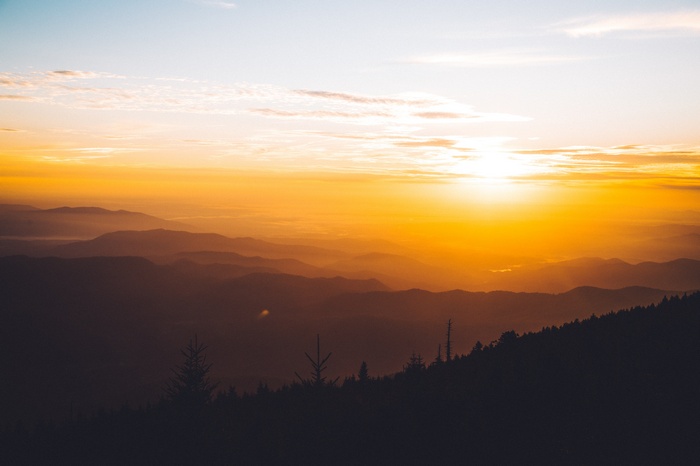 Sunrise over the Blue Ridge Mountains