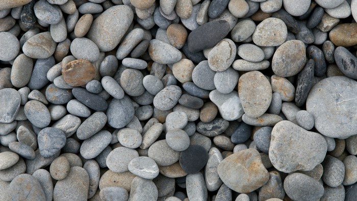 A pile of smooth, rounded stones