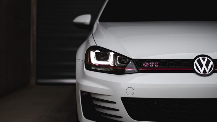 White Volkswagen Golf GTI