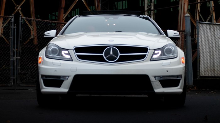 White Mercedes-Benz C-Class Coupe