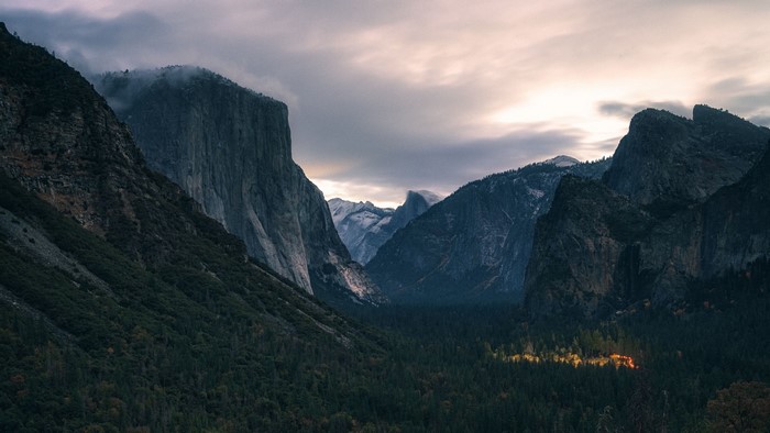 Yosemite Valley with El Capitan and Half Dome