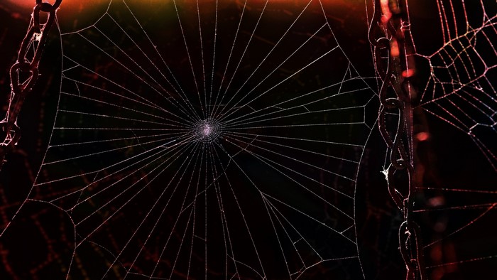 Spider web with chains