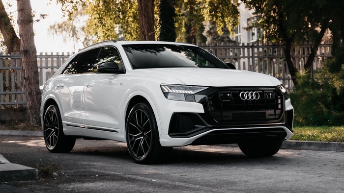 White Audi Q8 parked outdoors