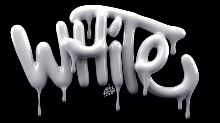 White text with dripping effect by Alexis Persiani