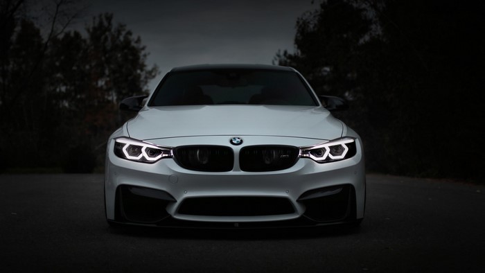 White BMW M4 Coupe Evening