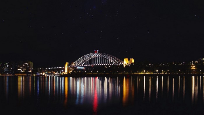 Sydney Harbour Bridge at night