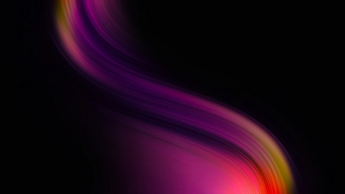 Abstract colorful waves on black background