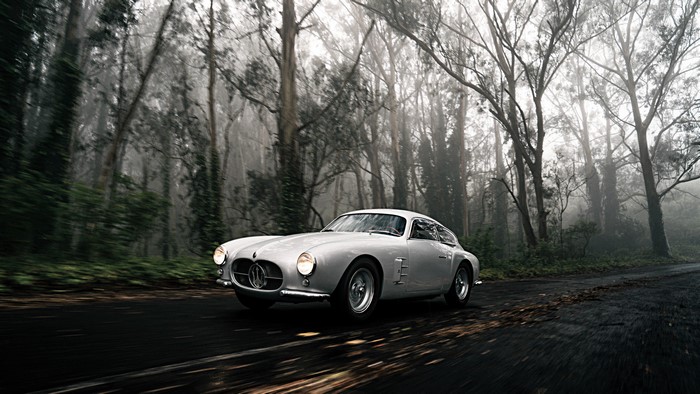 4K Maserati A6G 2000 Berlinetta in forest
