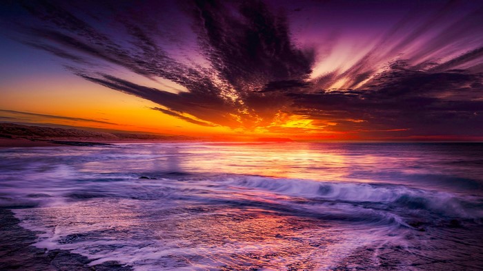 4K Sunset Over Ocean