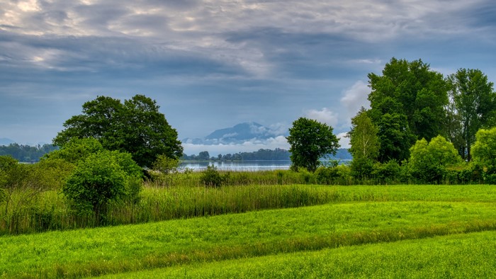 4K Nature Landscape with Lake and Mountains