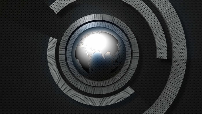 Abstract Globe with Concentric Rings