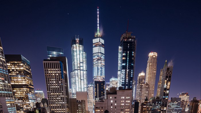 New York City skyline at night