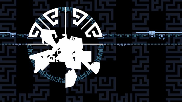 Abstract Geometric Design with White Shapes