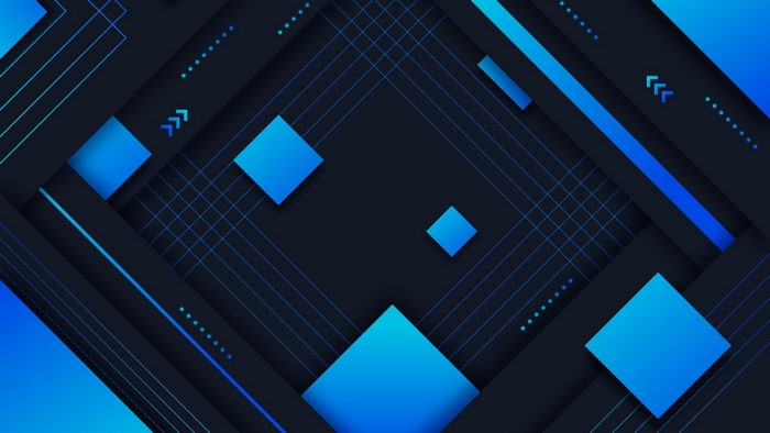 Abstract geometric shapes with blue and black gradient