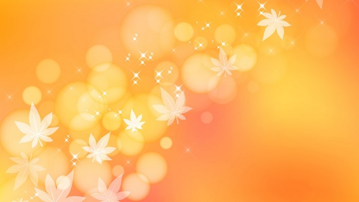 Autumn Postcard with Maple Leaves and Bokeh