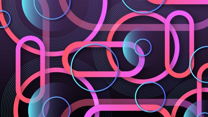Abstract geometric shapes with gradient colors
