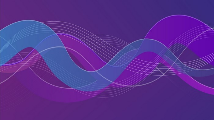 Abstract waves of blue and purple