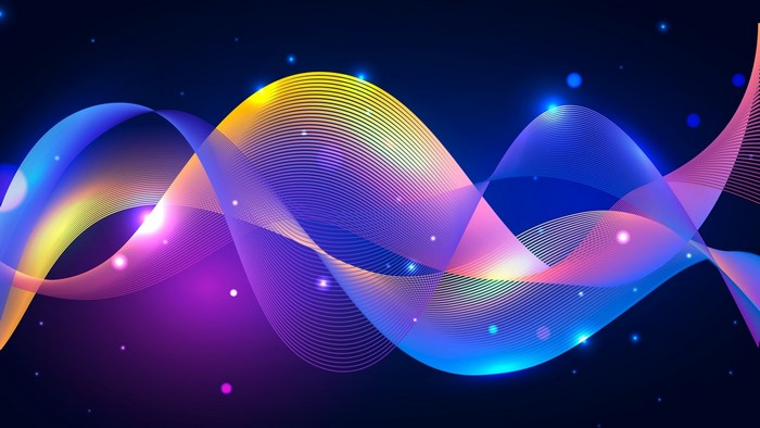 Abstract waves of light and color