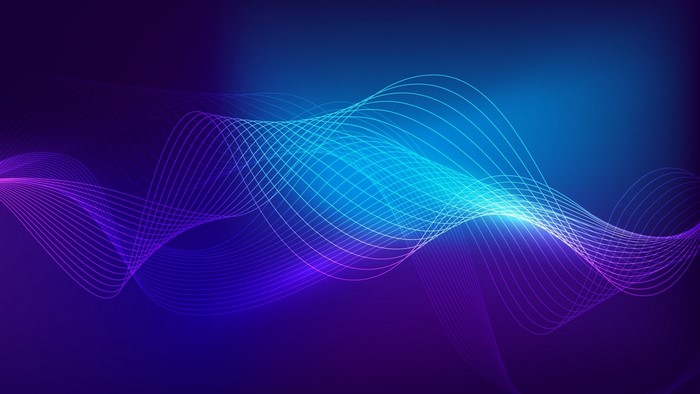 Abstract blue and purple wavy lines