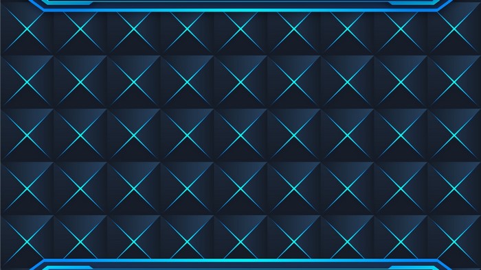 Dark geometric pattern with blue neon lines