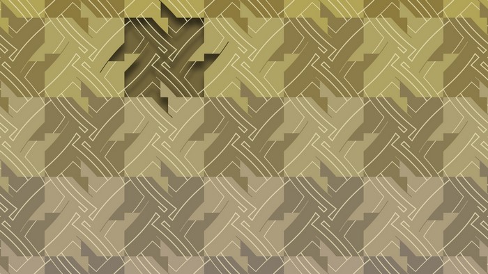 Abstract geometric pattern with interlocking shapes and lines