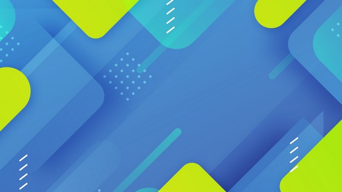 Blue and green abstract geometric shapes
