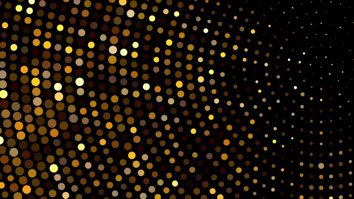 4K Abstract Golden Dots Pattern