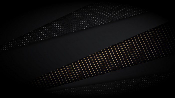 Black and gold abstract background with dots