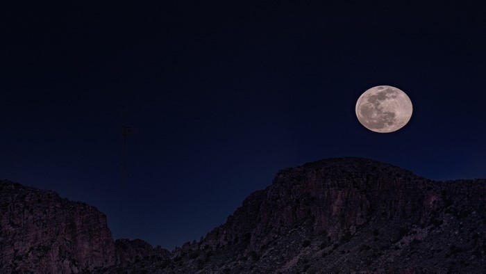 Full Moon over Santa Catalina Mountains
