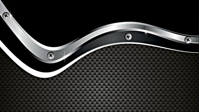 Abstract Metal Wave with Carbon Fiber Texture