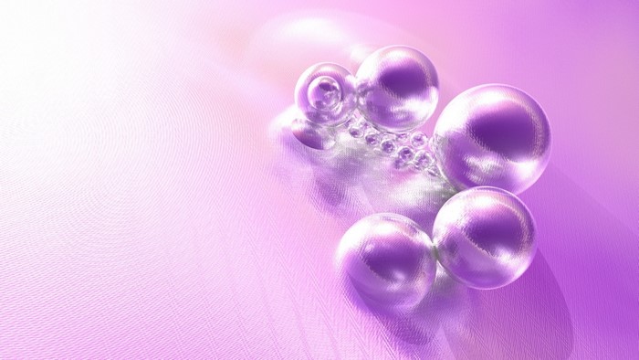 3D abstract spheres on a textured surface