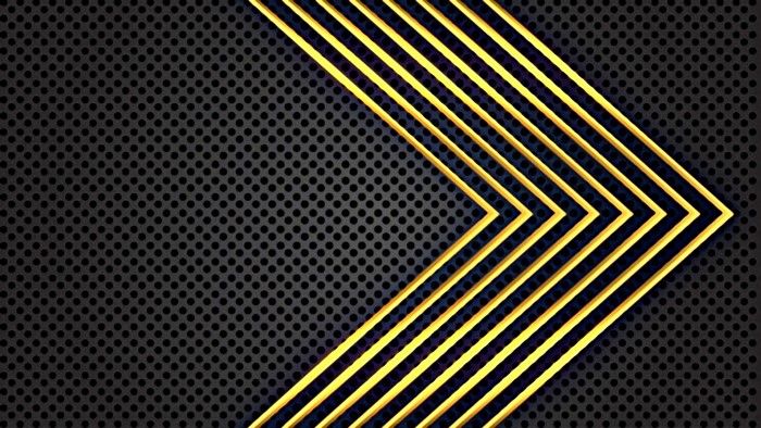 Abstract geometric pattern with yellow and black lines