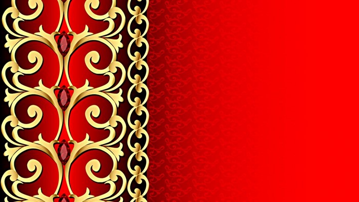 Red and Gold Ornate Pattern