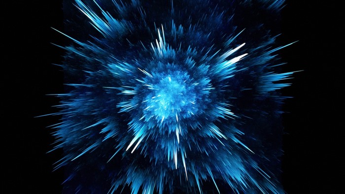 Abstract Blue Explosion