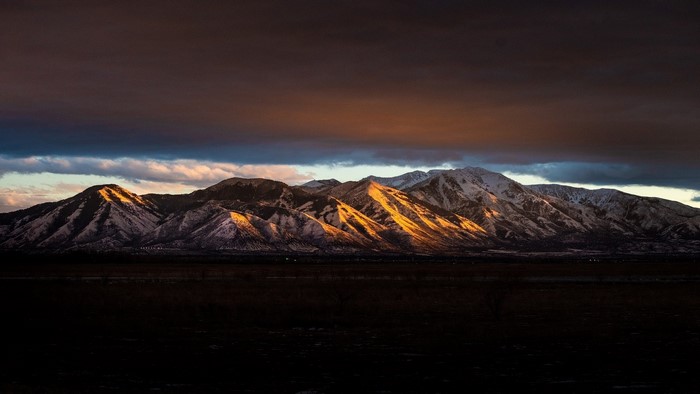 Wasatch Mountains at sunset