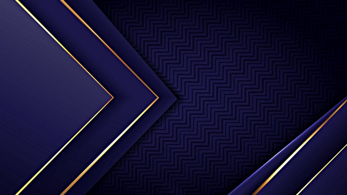 Abstract dark blue and gold geometric pattern