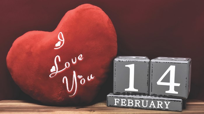 Valentine's Day Heart Pillow and Calendar