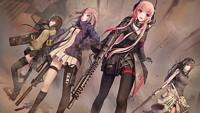 Girls Frontline characters with firearms