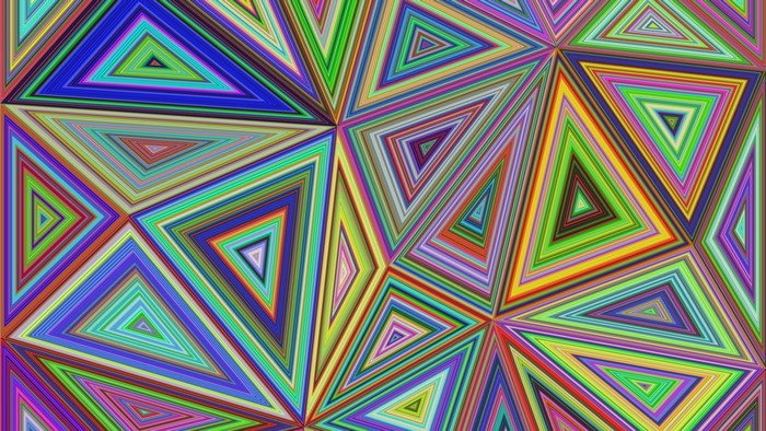 Abstract geometric pattern of colorful triangles